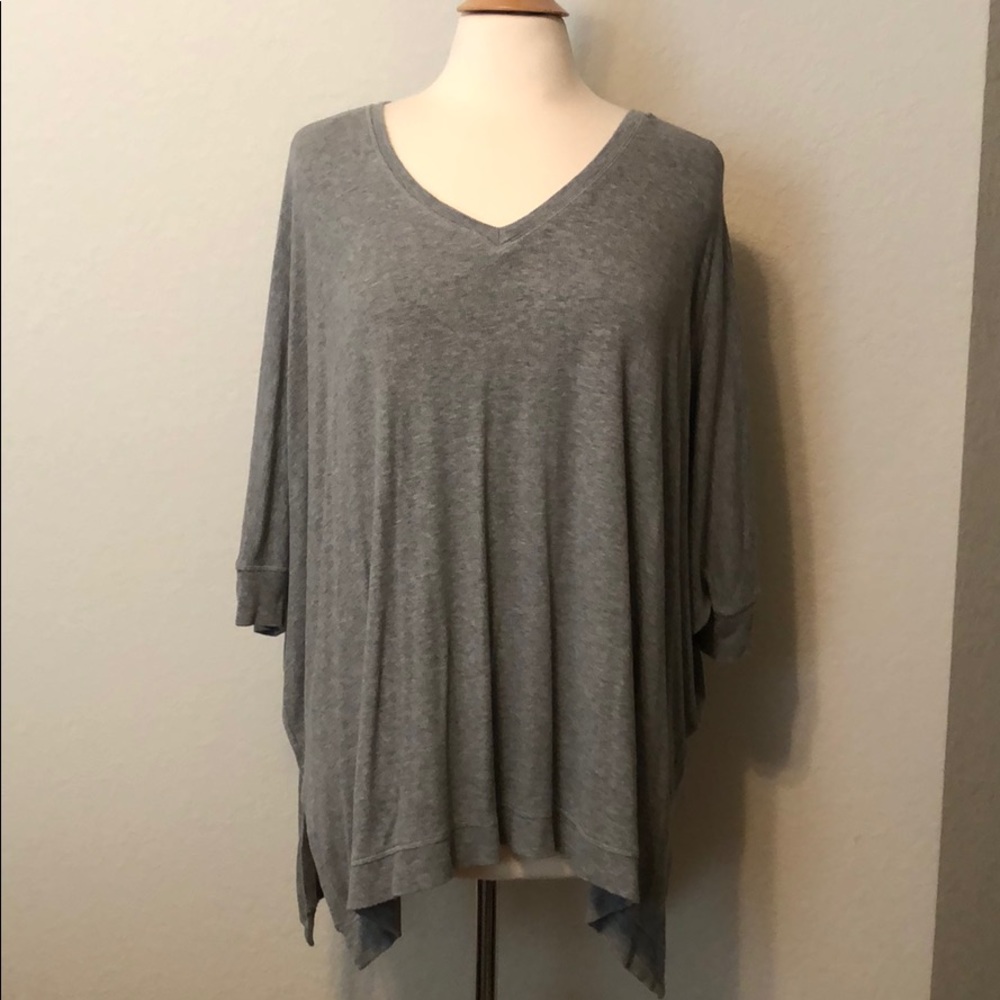 Grey Draped Tunic Top from Anthropologie